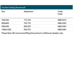 Merlyn 8 Series Double Folding Showerwall 900 X 900mm - M86103H -Bliss Bath Shop m e merlyn 8 double folding showerwall m86 dimensions 3