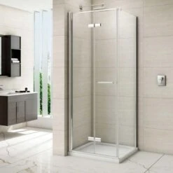 Merlyn 8 Series Frameless Hinged Bifold Shower Door 800mm - M87211 -Bliss Bath Shop m e merlyn 8 frameless hinge bifold door 2 3