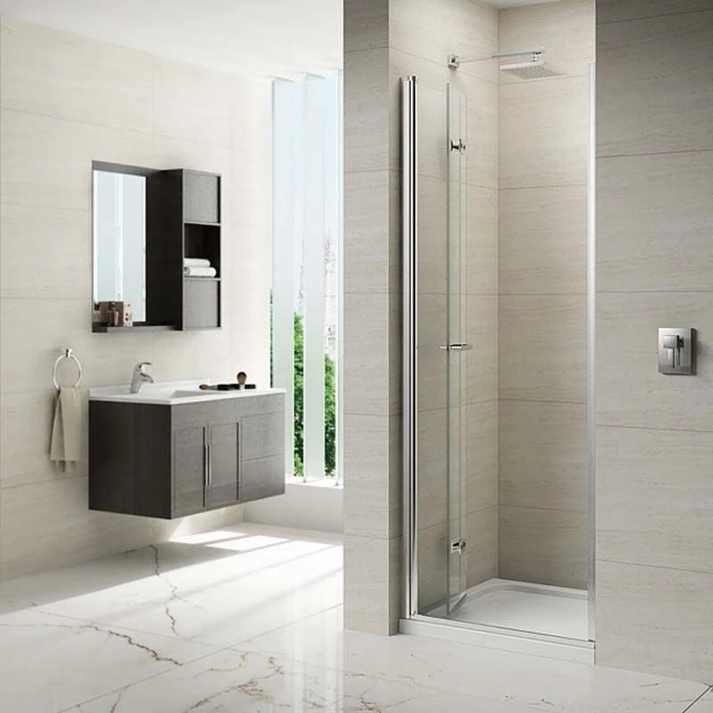 Merlyn 8 Series Frameless Hinged Bifold Shower Door With Tray 760mm - M87111B 5 Merlyn 8 Series Frameless Hinged Bifold Shower Door With Tray 760mm - M87111B - Image 3