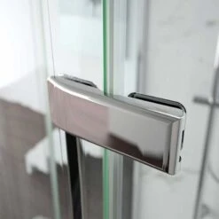 Merlyn 8 Series Frameless Hinge & Inline Shower Door With Tray 1000+mm - A0611RFB -Bliss Bath Shop m e merlyn 8 frameless hinge inline door 4 1