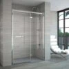 Merlyn 8 Series Frameless Hinge & Inline Recess Shower Door 1100mm - A0611SH -Bliss Bath Shop m e merlyn 8 frameless hinge inline door 6