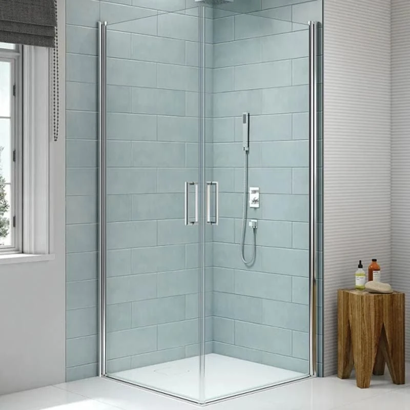 Merlyn 8 Series Frameless Double Pivot Shower Wall 900 X 900mm - S8FPC90H 4 Merlyn 8 Series Frameless Double Pivot Shower Wall 900 X 900mm - S8FPC90H - Image 2