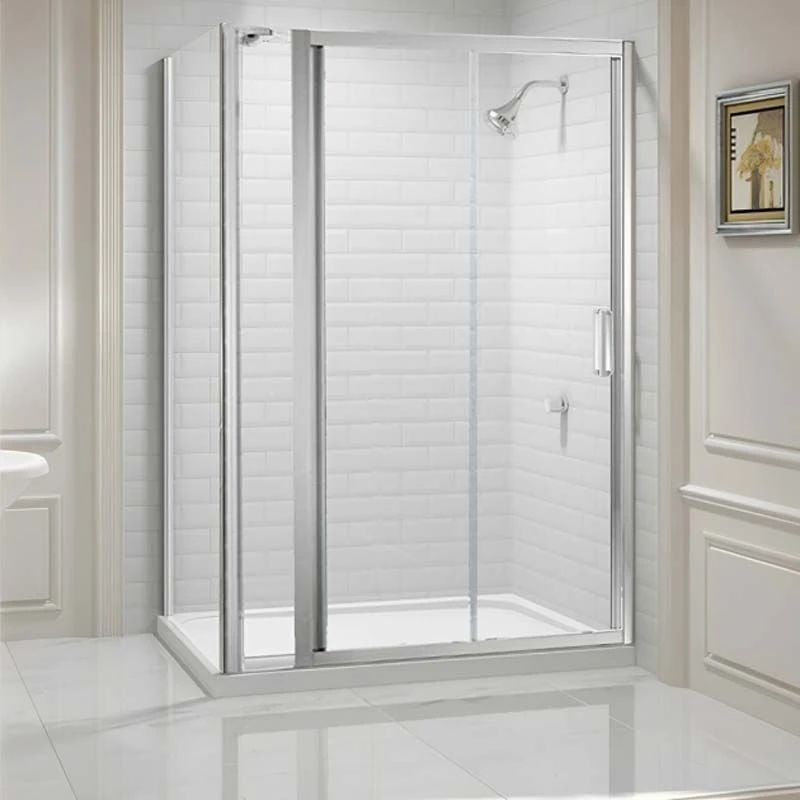 Merlyn 8 Series Sliding Shower Door And Inline Panel 1700mm+ Wide - 1680-1740mm - M88271P1H 4 Merlyn 8 Series Sliding Shower Door And Inline Panel 1700mm+ Wide - 1680-1740mm - M88271P1H - Image 2