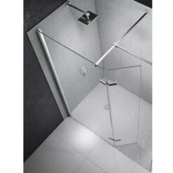 Merlyn 8 Series Showerwall With Hinged Swivel Panel Including Merlyn Mstone Tray 1600 X 900mm - M8SW1500HB -Bliss Bath Shop m e merlyn 8 showerwall hinged swivel panel 2 3