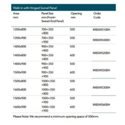 Merlyn 8 Series Walk In Shower Enclosure With Hinged Swivel Panel Including Tray 1500 X 900mm - M8SW900HB -Bliss Bath Shop m e merlyn 8 walkin enclosure hinged swivel m8sws dimensions