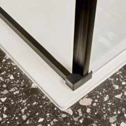 Merlyn Black Sliding Shower Door 1400mm - BLKFSL1400H -Bliss Bath Shop m e merlyn black sliding shower door blkfs 4 1