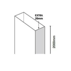 Merlyn Black Sliding Shower Door Extension Profile - BLKFSLEXT