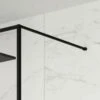 Merlyn Black Framed/Squared Panel Stabilising Bar - BLKFSUPBAR1M -Bliss Bath Shop m e merlyn blkfsupbar1m