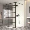 Merlyn Black Squared Double Entry Shower Wall Panel 1200mm - BLKFSWCTL120D 1 Merlyn Black Squared Double Entry Shower Wall Panel 1200mm - BLKFSWCTL120D -Bliss Bath Shop m e merlyn blkfswctl120d