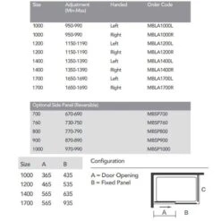 Merlyn MBOX Sliding Shower Door (Low Level Access) 1700mm Right Hand - MBLA1700R 9 Merlyn MBOX Sliding Shower Door (Low Level Access) 1700mm Right Hand - MBLA1700R -Bliss Bath Shop m e merlyn sliding shower door mbla dimensions