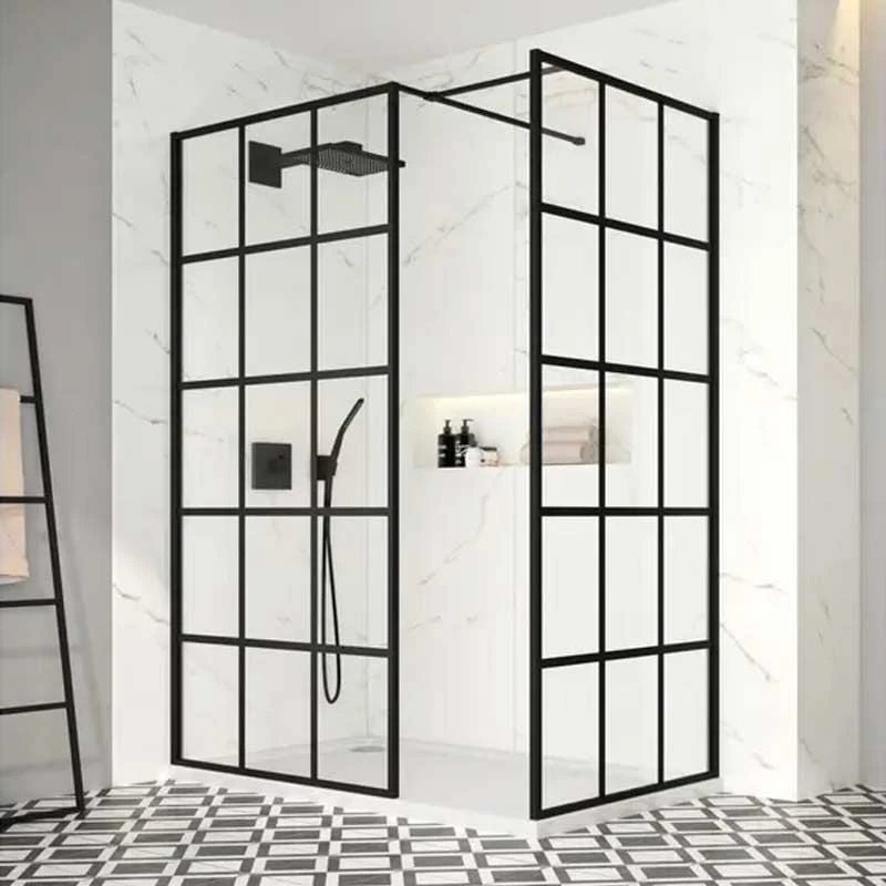 Merlyn Black Squared Wetroom Shower Wall Panel 900mm - BLKFSWCTL90 4 Merlyn Black Squared Wetroom Shower Wall Panel 900mm - BLKFSWCTL90 - Image 2