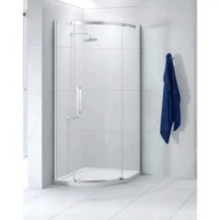 Merlyn Ionic Essence Frameless 1 Door Quadrant Shower Enclosure Right Hand 900x900mm - A0101NH -Bliss Bath Shop m e merlyn a0101nh lifestyle