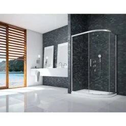 Merlyn Ionic Essence Framed 1 Door Offset Quadrant Shower Enclosure 1000x800mm - DWH03BH