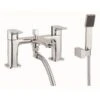 Britton My Home Brassware Bath Shower Mixer With Hose And Handset - Chrome - MYBSM2THC -Bliss Bath Shop m y mybsm2thc