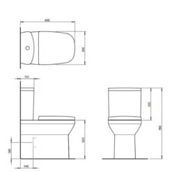 Britton My Home Fully Back To Wall Close Coupled Pan - White - MYBTWCCTW -Bliss Bath Shop m y mybtwcctw 2