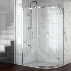 Merlyn 8 Series Frameless 1 Door Offset Quadrant Shower Enclosure 1200mm X 900mm - A0601IH