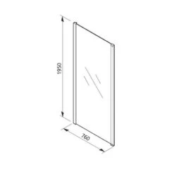 Merlyn 8 Series Frameless Hinged Bifold Side Panel 760mm - M82101 5 Merlyn 8 Series Frameless Hinged Bifold Side Panel 760mm - M82101 -Bliss Bath Shop merlyn m82101 dimensions