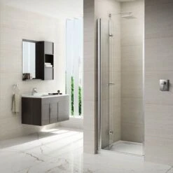Merlyn 8 Series Frameless Hinged Bifold Shower Door 1000mm - M87231 10 Merlyn 8 Series Frameless Hinged Bifold Shower Door 1000mm - M87231 -Bliss Bath Shop merlyn m87231g 3 1