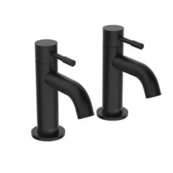 Bristan Mila Bath Pillar Taps - Black - MI 3/4 BLK