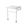 Nyma Pro Wall Mounted Shower Seat With Legs - White - 130202/WH -Bliss Bath Shop n y nyma 130202 wh