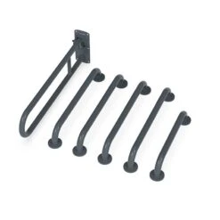 Nyma Care Rail Only Doc M Pack For Toilet With Concealed Fixings - Stainless Steel - Dark Grey - 230005/DG
