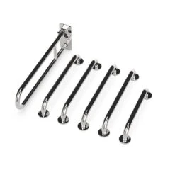 Nyma Care Rail Only Doc M Pack For Toilet With Concealed Fixings - Polished Stainless Steel - 230005/SP