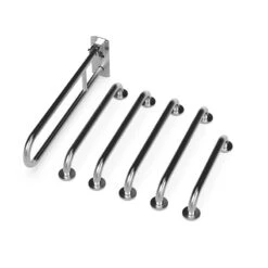 Nyma Care Rail Only Doc M Pack For Toilet With Concealed Fixings - Satin Stainless Steel - 230005/SS