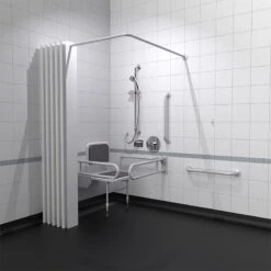 Nyma Care Concealed Valve Doc M Pack For Shower With Concealed Fixings - Stainless Steel - White - 230403/WH