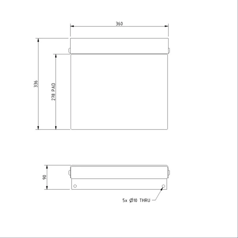Nyma Style Contemporary Compact Square Shower Padded Seat - White - 330002/WH 4 Nyma Style Contemporary Compact Square Shower Padded Seat - White - 330002/WH - Image 2