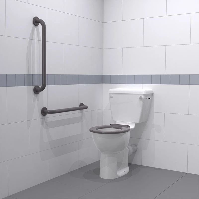 Nyma Pro Close Coupled Ambulant Doc M Pack For Toilet With Concealed Fixings - Steel - Grey - AMBCCC/GY 3 Nyma Pro Close Coupled Ambulant Doc M Pack For Toilet With Concealed Fixings - Steel - Grey - AMBCCC/GY