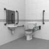 Nyma Pro Close Coupled Doc M Pack For Toilet With Exposed Fixings - Steel - Dark Grey - DM200K/DG -Bliss Bath Shop n y nyma dm200k dg
