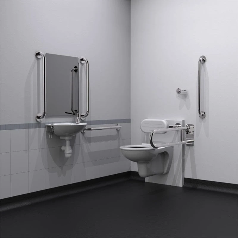 Nyma Care Wall Hung Doc M Pack For Toilet With Concealed Fixings - Polished Stainless Steel - DM830KCS/SP 3 Nyma Care Wall Hung Doc M Pack For Toilet With Concealed Fixings - Polished Stainless Steel - DM830KCS/SP