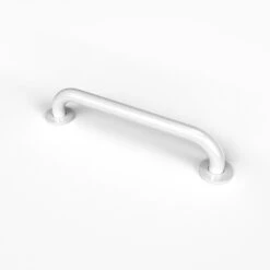 Nyma Pro Round Flange Grab Rail With Concealed Fixings - 455mm - Steel - White - G1835C/WH
