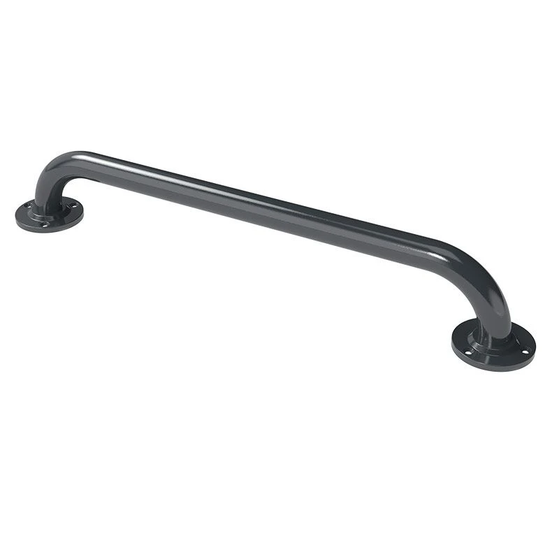 Nyma Pro Round Flange Grab Rail With Exposed Fixings - 610mm - Steel - Dark Grey - GR-24/35/DG 3 Nyma Pro Round Flange Grab Rail With Exposed Fixings - 610mm - Steel - Dark Grey - GR-24/35/DG