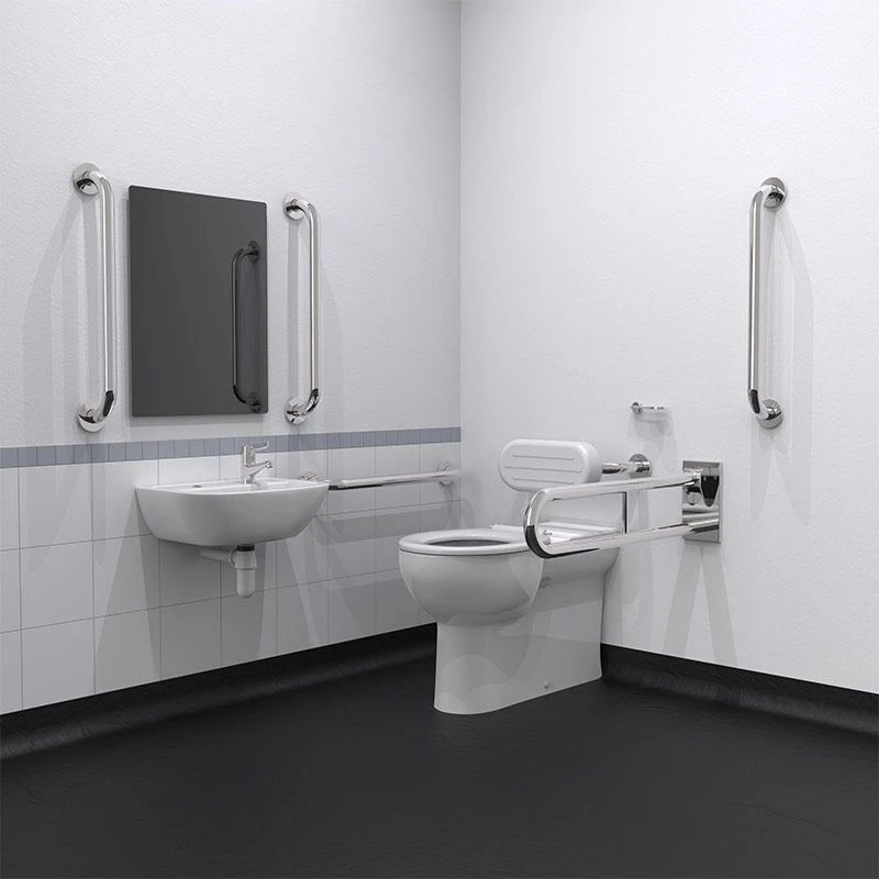 Nyma Care Premium Rimless Right Handed Back To Wall Doc M Pack For Toilet - Polished Stainless Steel - NY02-DM-33002-SP 3 Nyma Care Premium Rimless Right Handed Back To Wall Doc M Pack For Toilet - Polished Stainless Steel - NY02-DM-33002-SP