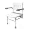 Nyma Care Premium Wall Mounted Shower Seat With Legs, Back & Arms - White - SB-071/WH -Bliss Bath Shop n y nyma sb 071 wh