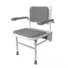 Nyma Care Premium Wall Mounted Shower Padded Seat With Legs, Arms & Back - Grey - SB-081/GY 1 Nyma Care Premium Wall Mounted Shower Padded Seat With Legs, Arms & Back - Grey - SB-081/GY -Bliss Bath Shop n y nyma sb 081 gy