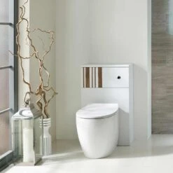 Calypso Novoli WC Unit - Opal White - 4528 7 Calypso Novoli WC Unit - Opal White - 4528 -Bliss Bath Shop op wc
