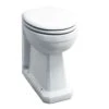 Burlington Regal Back To Wall WC Pan (Raised Height 48.5cm) - White - P15 -Bliss Bath Shop p15