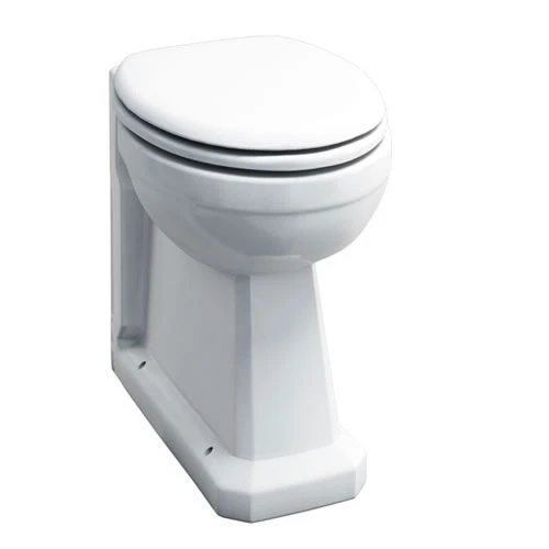 Burlington Regal Back To Wall WC Pan (Raised Height 48.5cm) - White - P15 3 Burlington Regal Back To Wall WC Pan (Raised Height 48.5cm) - White - P15