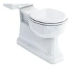 Burlington Close Coupled WC Pan With S Trap Vertical Outlet - White - P18 -Bliss Bath Shop p18 2