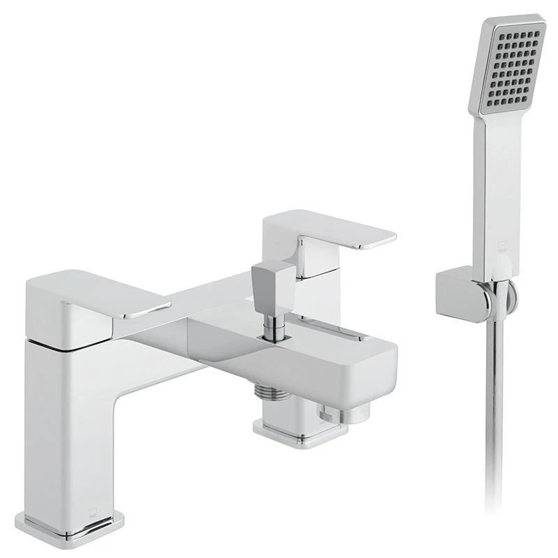 Vado Phase 2 Hole Bath Shower Mixer Single Lever Deck Mounted With Shower Kit - PHA-130+K-C/P 3 Vado Phase 2 Hole Bath Shower Mixer Single Lever Deck Mounted With Shower Kit - PHA-130+K-C/P