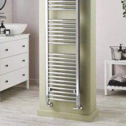 Towelrads Pisa Curved Heated Towel Rail 1600x400mm - Chrome - 140055 -Bliss Bath Shop pisa chrome 8