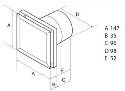 Airflow QuietAir QT100HT Extractor Fan With Humidity Timer - 9041261 -Bliss Bath Shop qt100 3 1