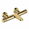 RAK Ceramics Amalfi Wall Mounted Exposed Thermostatic Bath Shower Mixer - Brushed Gold - RAKAMA3009G -Bliss Bath Shop r a rakama3009g