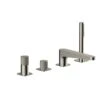 RAK Ceramics Amalfi 4 Hole Deck Mounted Bath Shower Mixer - Brushed Nickel - RAKAMA3013N -Bliss Bath Shop r a rakama3013n