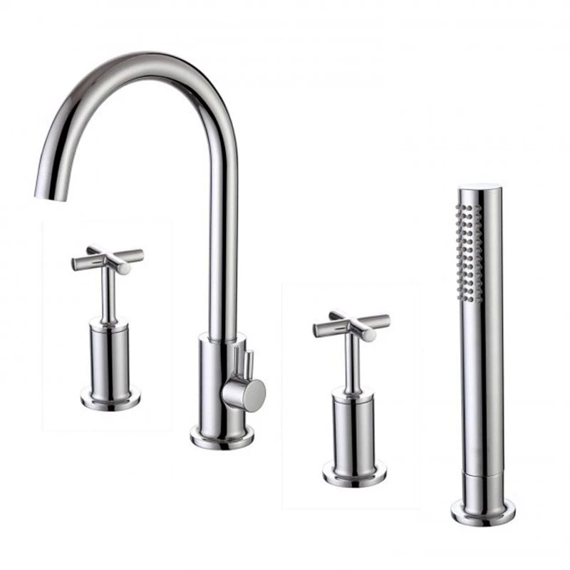 RAK Ceramics Ella 4 Hole Deck Mounted Bath Shower Mixer - Chrome - RAKELL3013 3 RAK Ceramics Ella 4 Hole Deck Mounted Bath Shower Mixer - Chrome - RAKELL3013