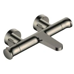 RAK Ceramics Wall Mounted Exposed Thermostatic Bath Shower Mixer - Brushed Nickel - RAKITA3009N