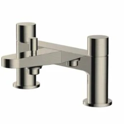 RAK Ceramics Petit Round Deck Bath Shower Mixer - Brushed Nickel - RAKPER3005N