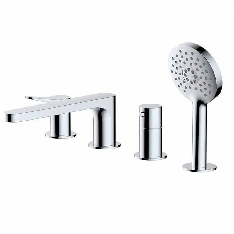 RAK Ceramics Petit Round 4 Hole Deck Mounted Bath Shower Mixer - Chrome - RAKPER3013C 3 RAK Ceramics Petit Round 4 Hole Deck Mounted Bath Shower Mixer - Chrome - RAKPER3013C
